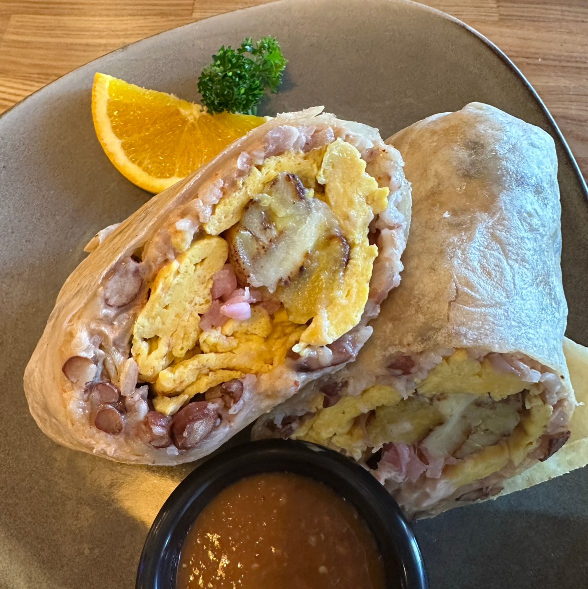 Nica Breakfast Burrito.